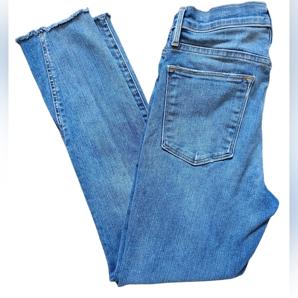 Frame Denim "Le High Skinny" jeans with manufacturers distressed marks, size 27 - Picture 7 of 10